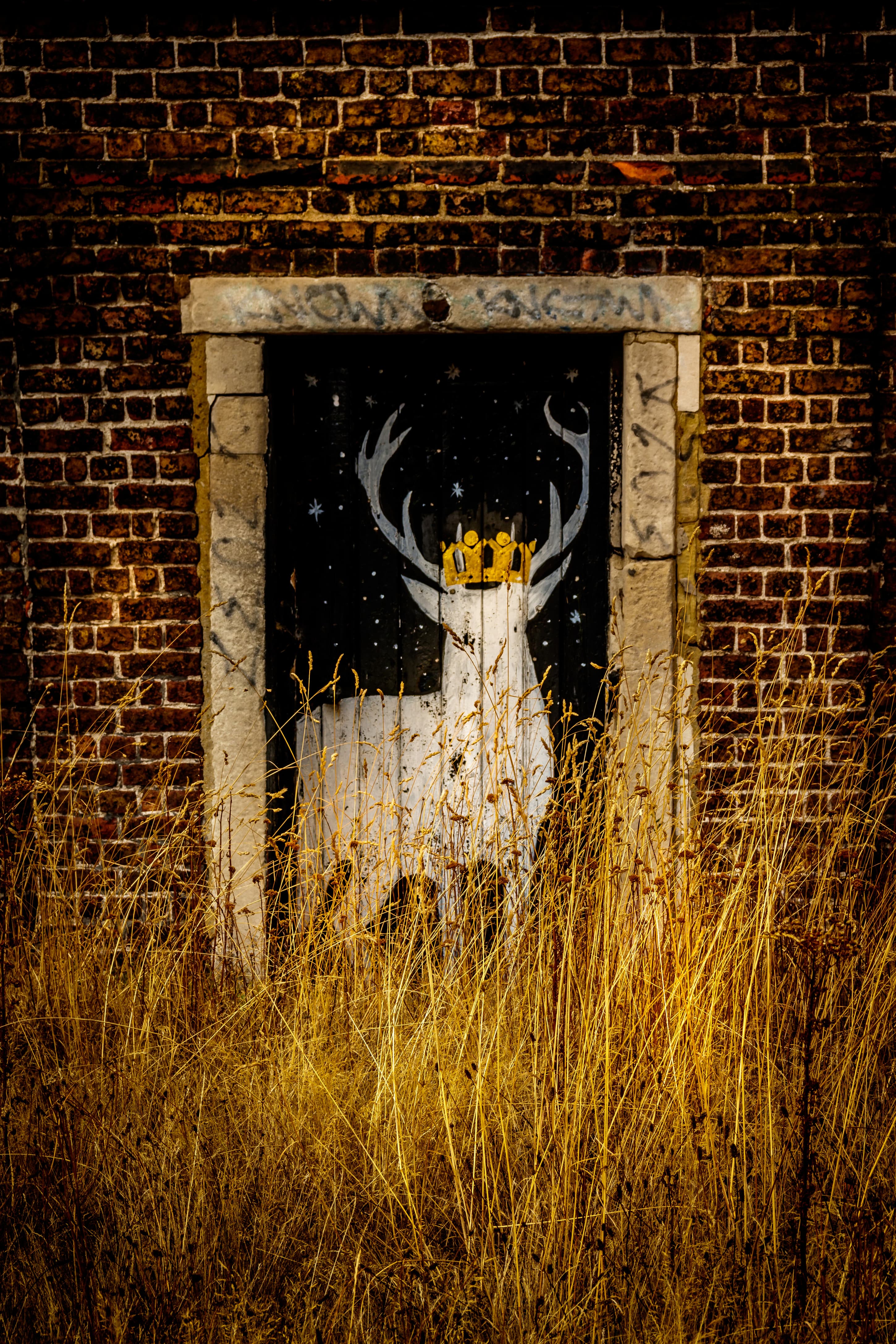 Colourful deer door.